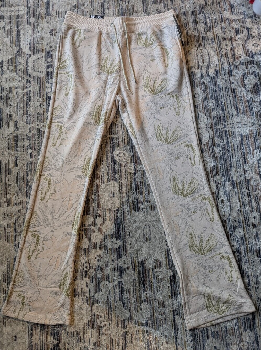 WAIMEA Stacked Fit Floral Pants XL Khaki NWT $150 MSRP